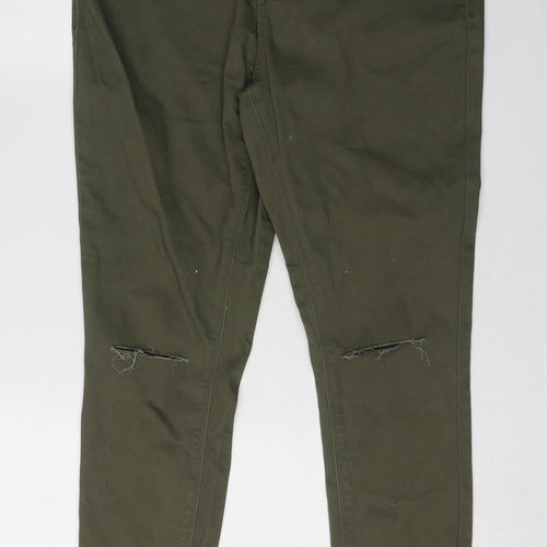 Dorothy Perkins Women's Green Skinny Jeans Size 16