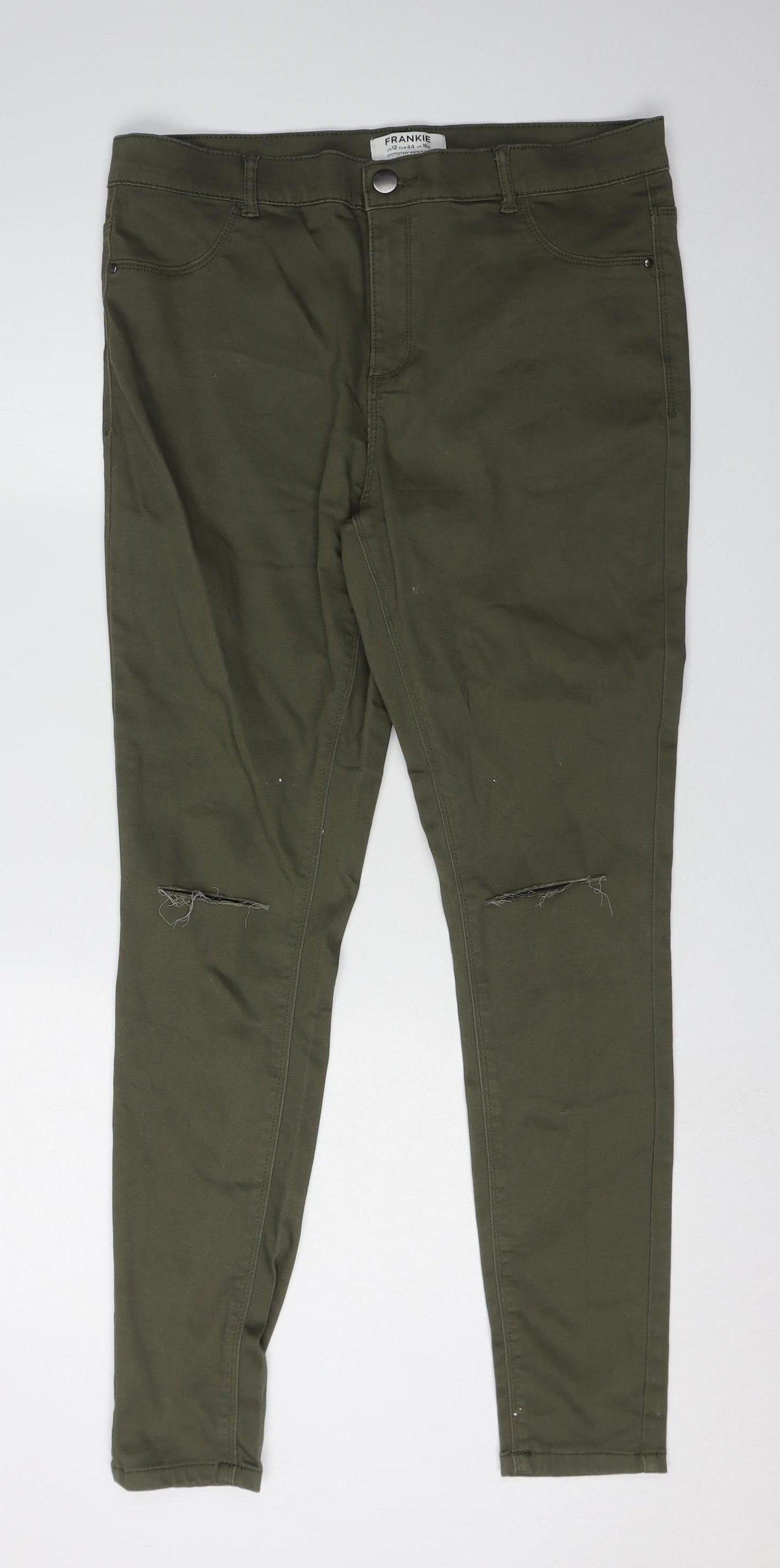 Dorothy Perkins Women's Green Skinny Jeans Size 16