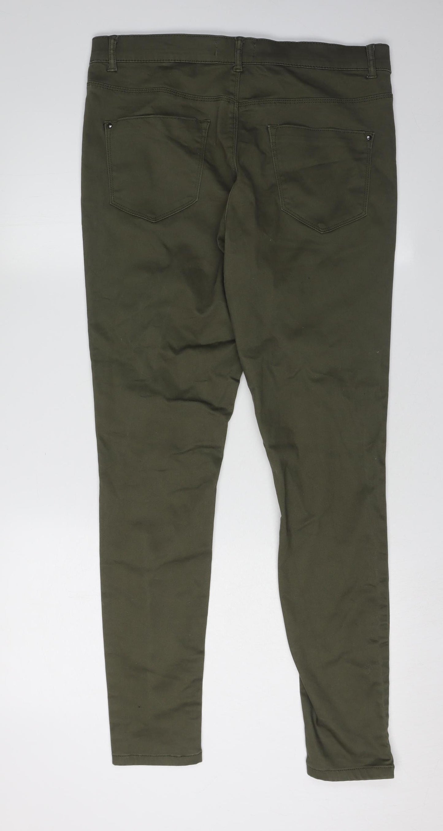 Dorothy Perkins Women's Green Skinny Jeans Size 16