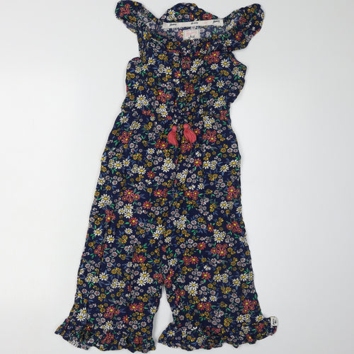 Mantaray Girls Floral Jumpsuit Multicoloured Age 4