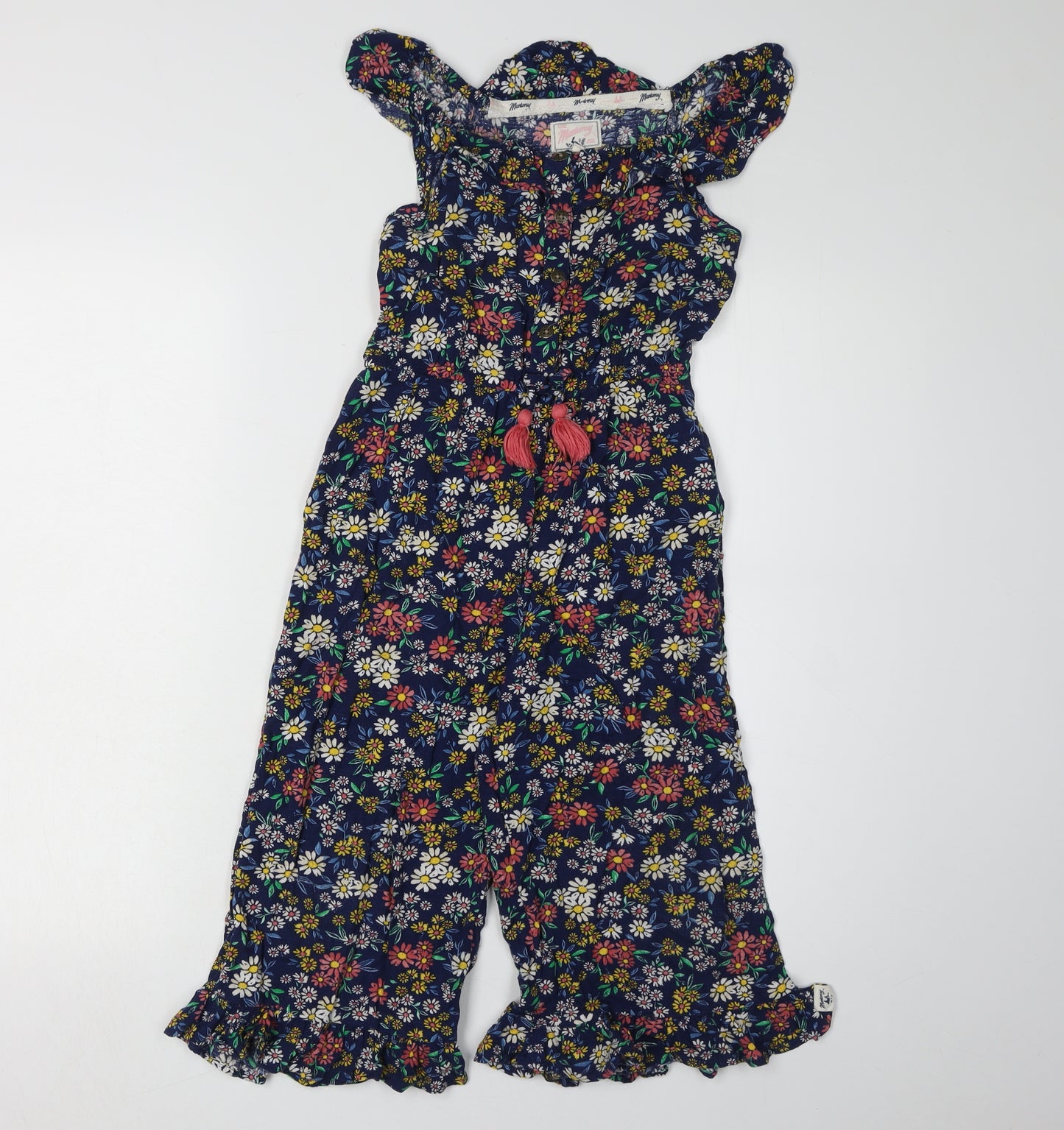Mantaray Girls Floral Jumpsuit Multicoloured Age 4