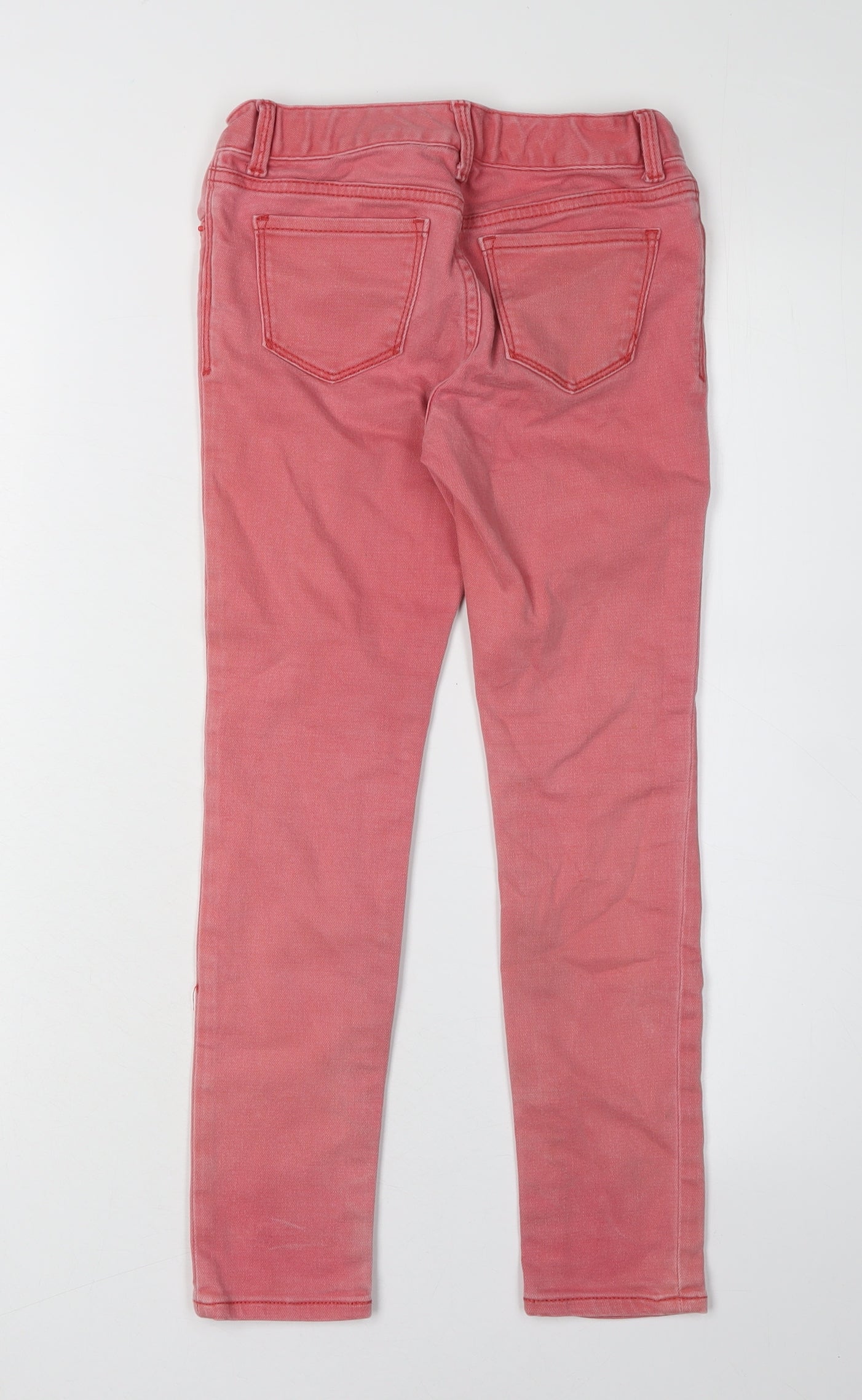 Gap Girls Pink Skinny Jeans - 7 Years, Cotton, Casual