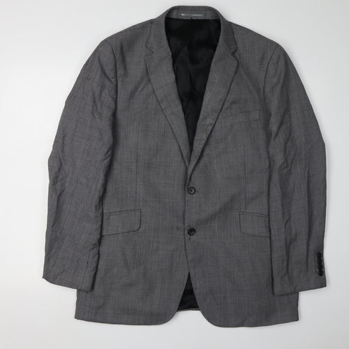Brook Taverner Grey Men's Blazer, 42R, Notch Lapel, Wool