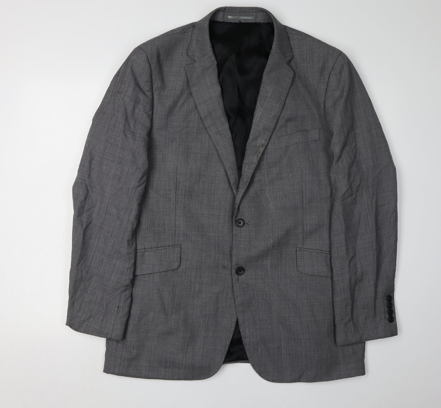 Brook Taverner Grey Men's Blazer, 42R, Notch Lapel, Wool