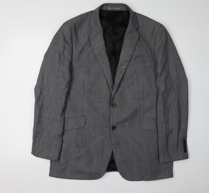 Brook Taverner Grey Men's Blazer, 42R, Notch Lapel, Wool