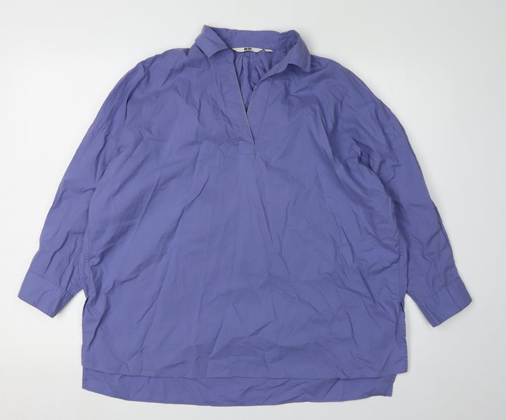 Uniqlo Women's Purple Blouse M Long Sleeve Casual