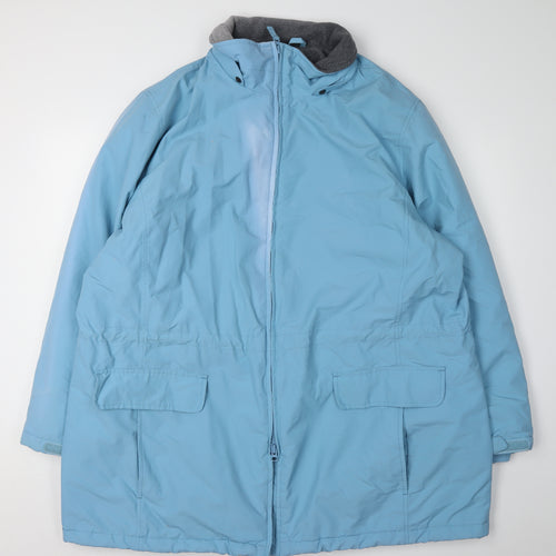 Lands' End Women's Blue Plus Size Parka Coat
