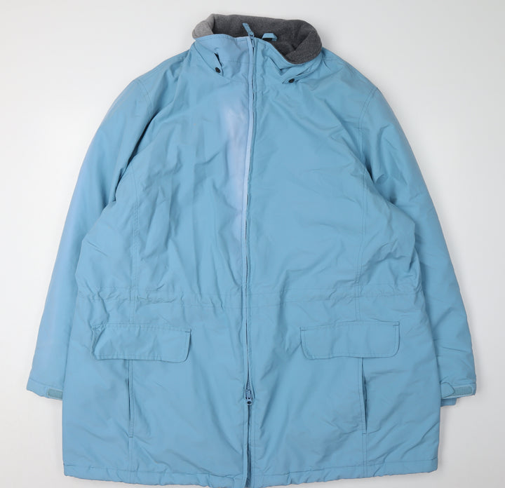 Lands' End Women's Blue Plus Size Parka Coat