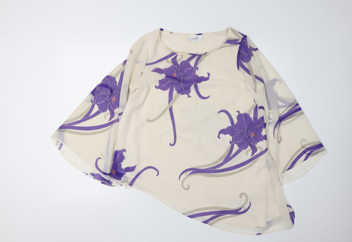 Wallis Women’s Ivory Floral Tunic Blouse Petites S