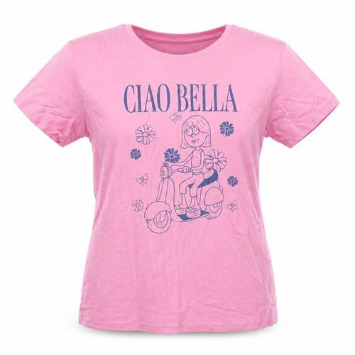 Disney Women's Pink T-Shirt L Casual Breathable
