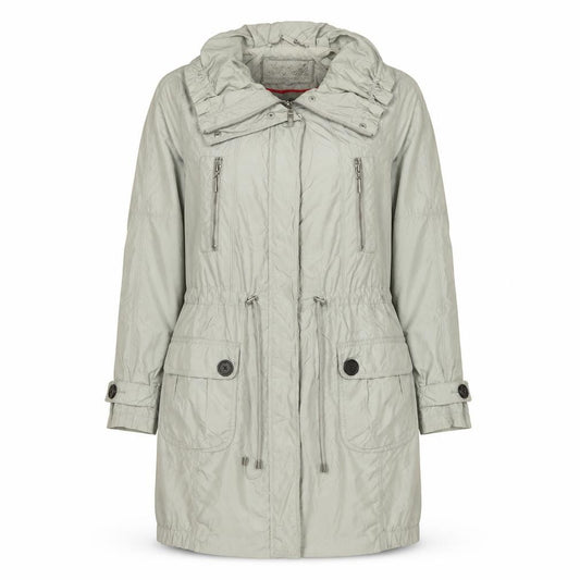 Front view of Debenhams Women's Grey Parka Coat, size 12
