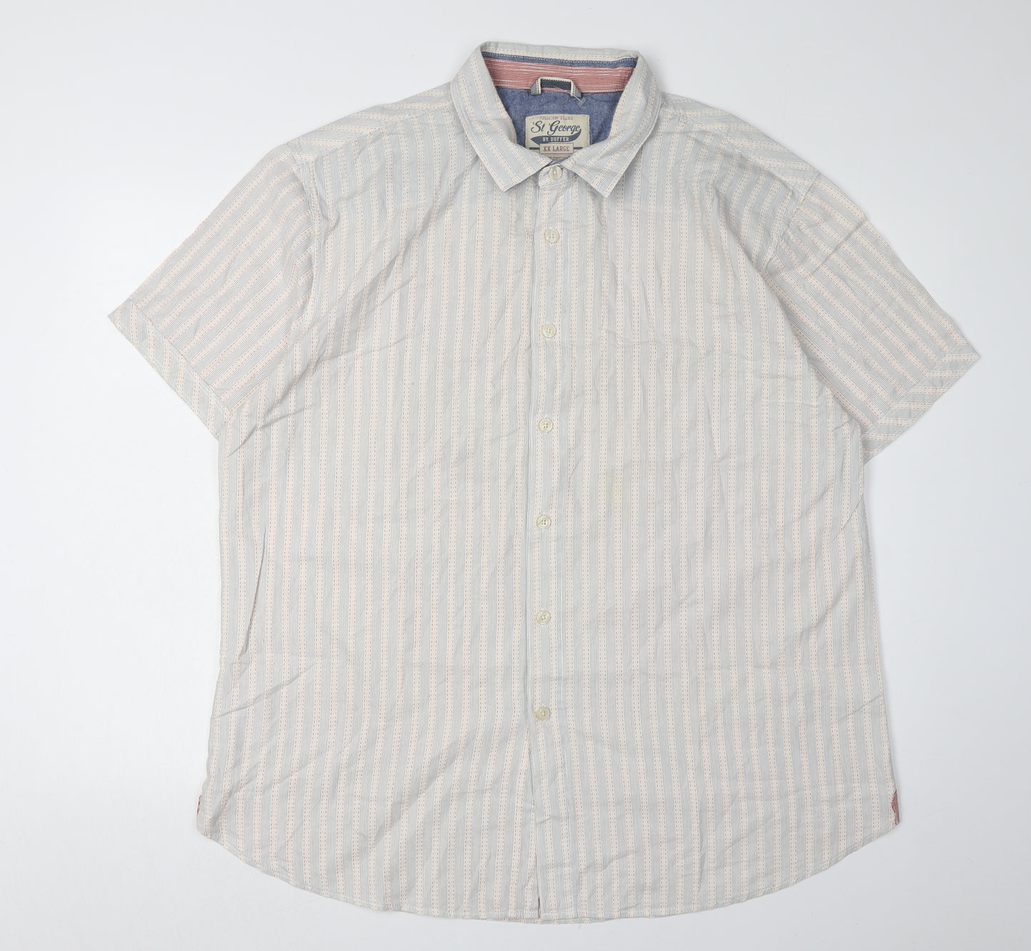 St George by Duffer Men's XL Multicoloured Striped Shirt