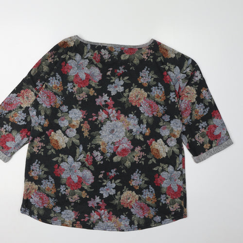 Oasis Women's Floral Multicoloured Tunic Top, Size M