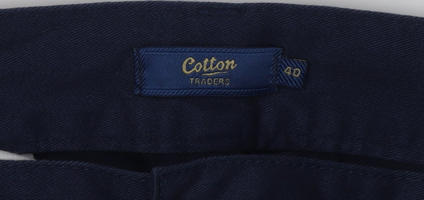 Cotton Traders Men's Blue Chino Trousers, Size 40