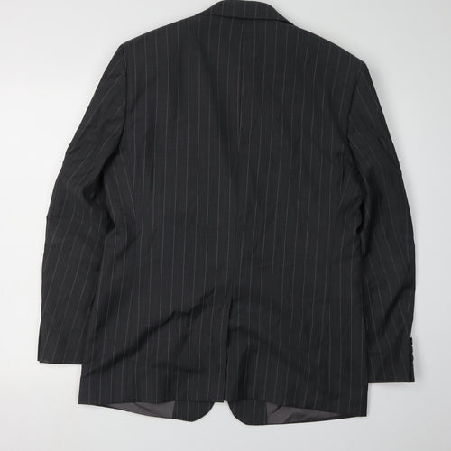 Hugo Boss Men's Black Striped Blazer 38 Regular