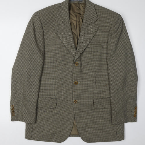 Louis Feraud Men's Brown Check Blazer Size 48S