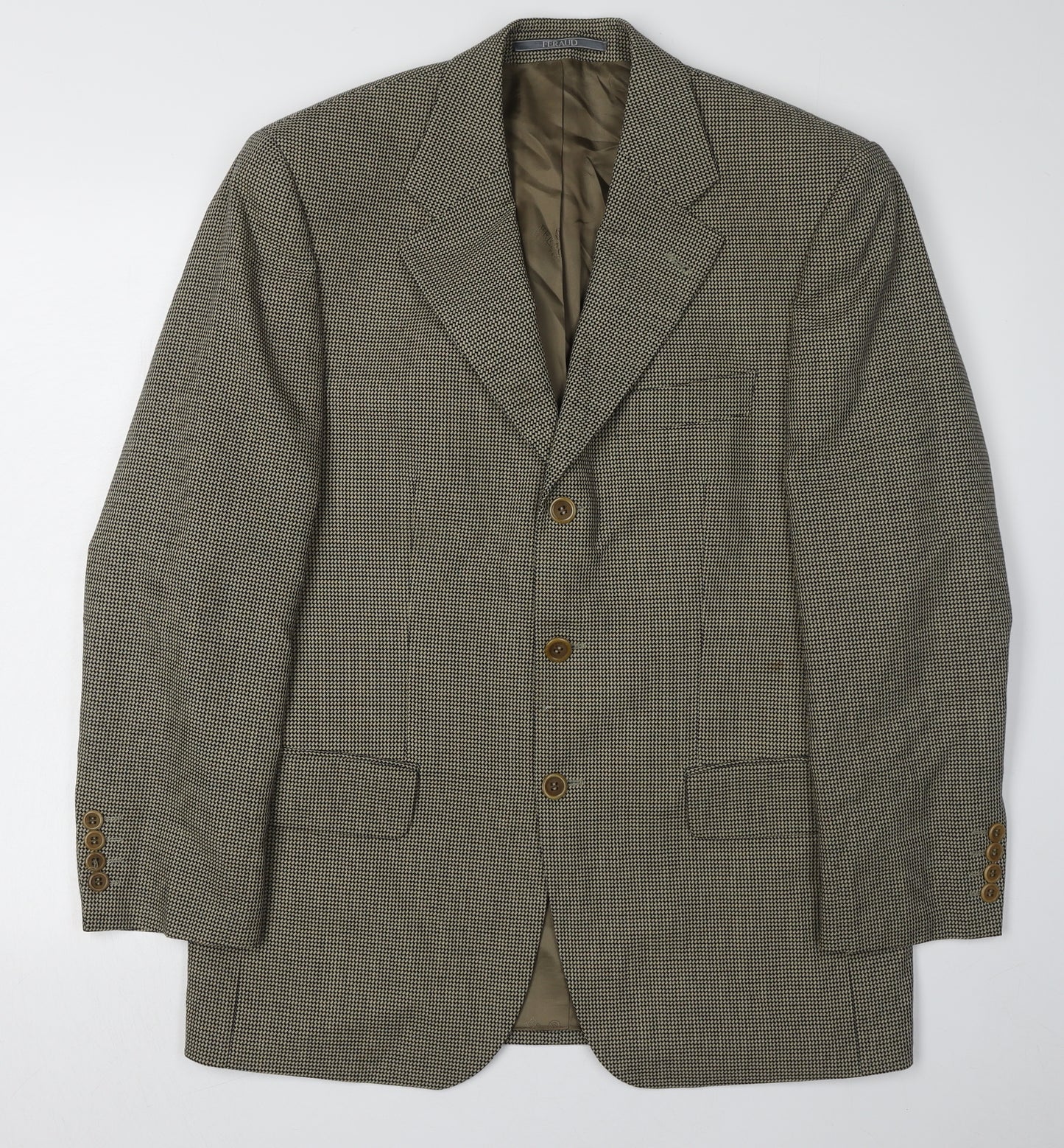 Louis Feraud Men's Brown Check Blazer Size 48S