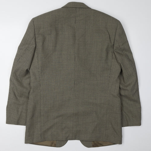 Louis Feraud Men's Brown Check Blazer Size 48S