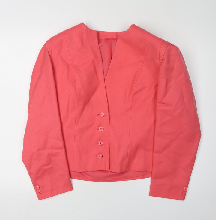Alexon Women's Pink Blazer Size 14, Lined Wool