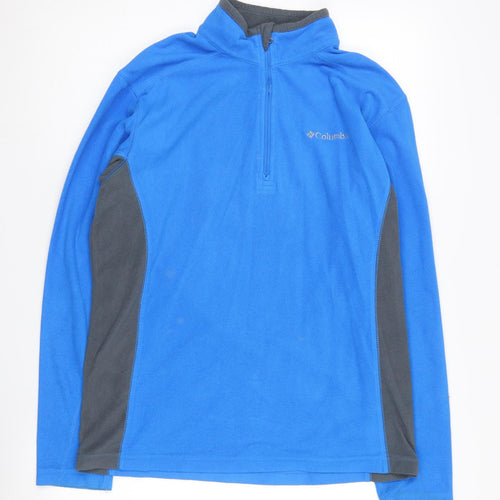 Columbia Men's Blue Fleece 1/4 Zip Sweatshirt S