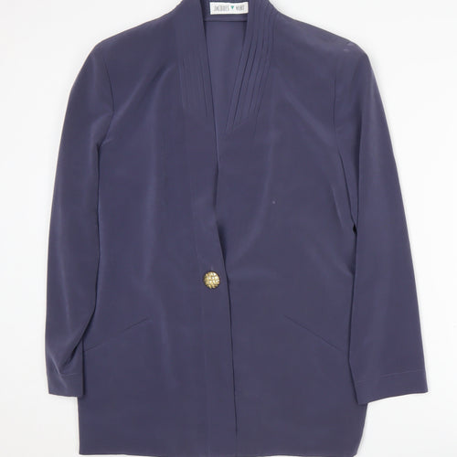 Jacques Vert Women's Blue Blazer Size 12 Regular Fit