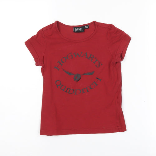 Harry Potter Boys Red T-Shirt 5-6 Years Quidditch Graphic