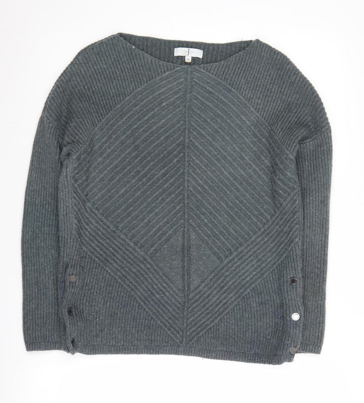 Jasper Conran Women's Grey Cable Knit Pullover Jumper Size 10