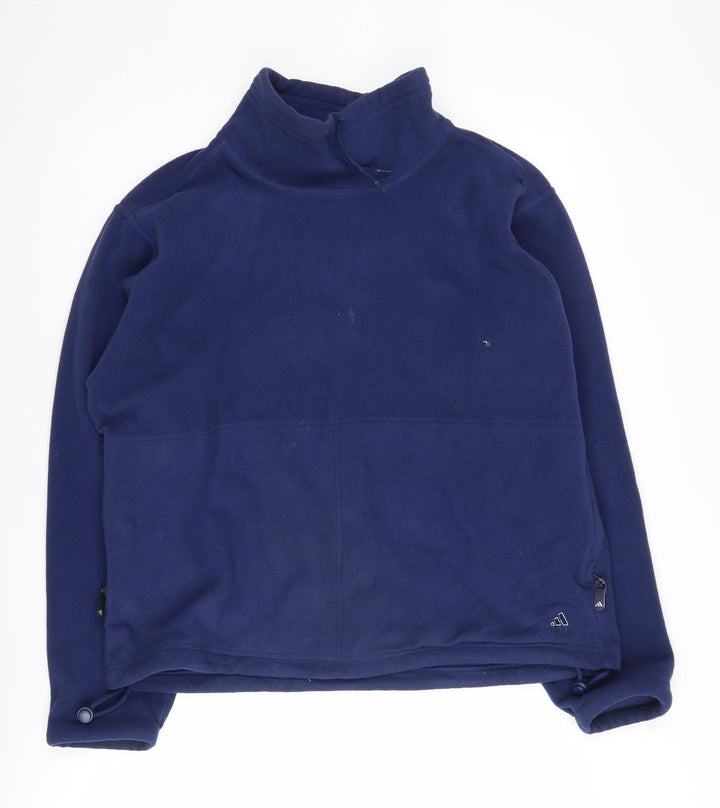 Adidas Women's Blue Fleece Pullover Sweatshirt Size 16