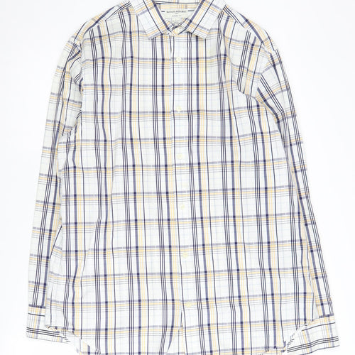 Banana Republic Men's Multicoloured Plaid Shirt L