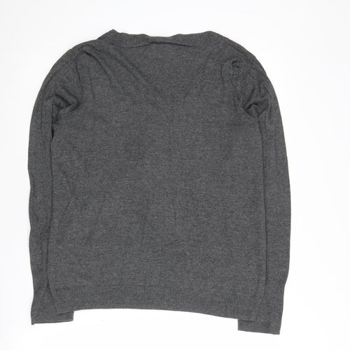 DKNY Men's Grey XL Pullover V-Neck Jumper