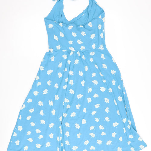 Boden Women's Blue Floral Wrap Dress, Size 10, Summer Ready