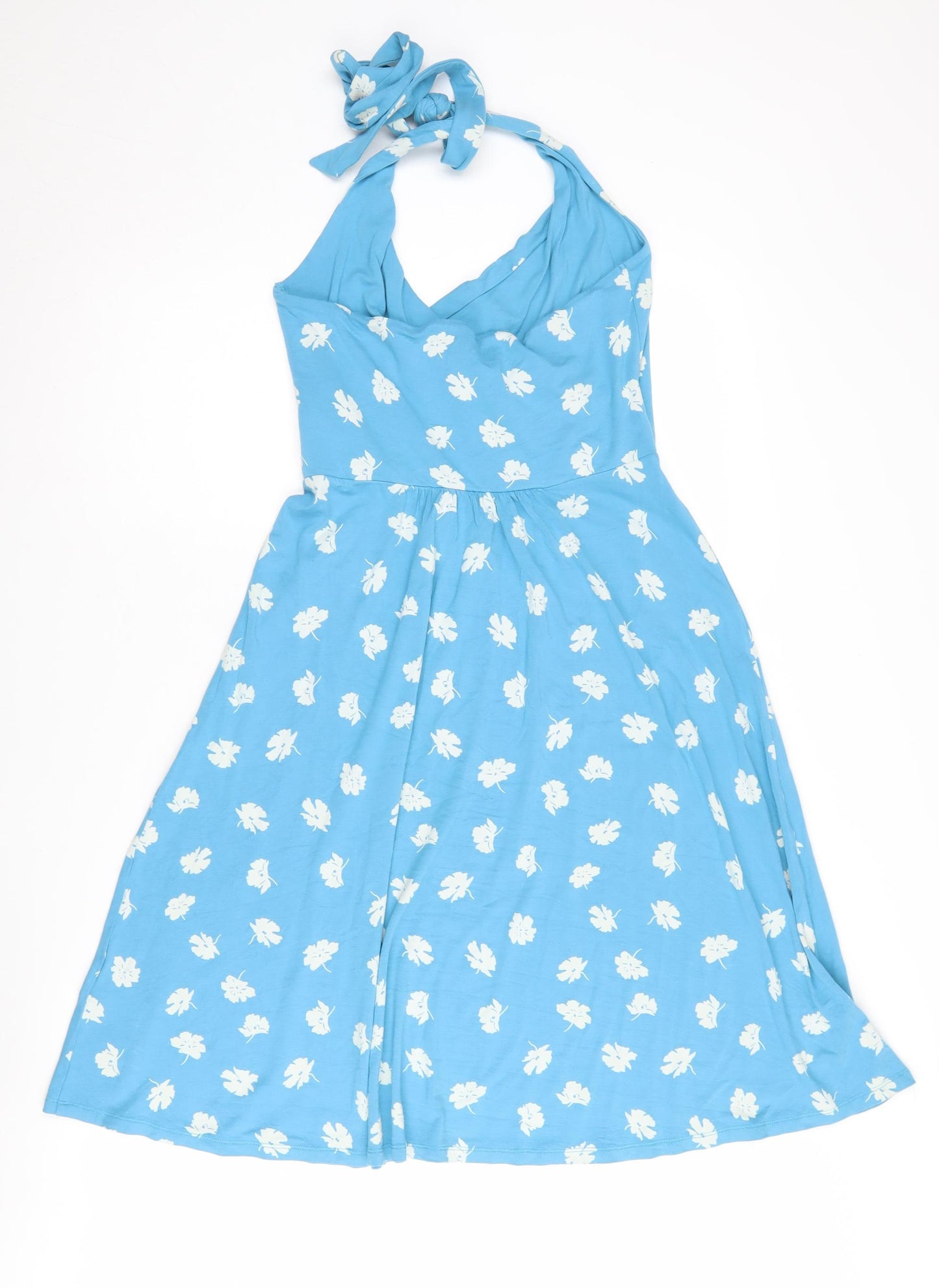Boden Women's Blue Floral Wrap Dress, Size 10, Summer Ready