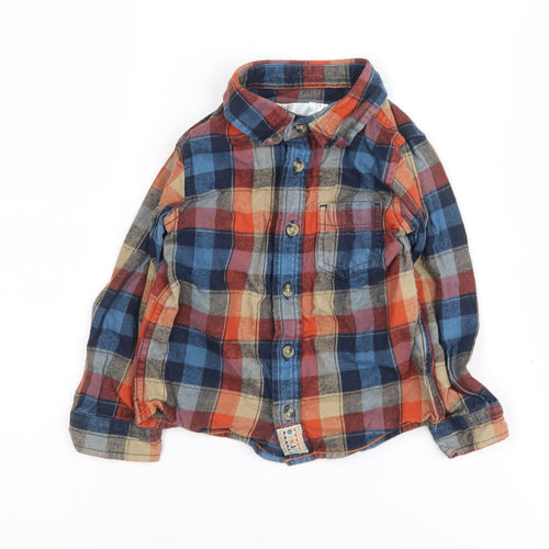 M&Co Unisex Baby Multicoloured Plaid Button-Up Shirt 12-18M