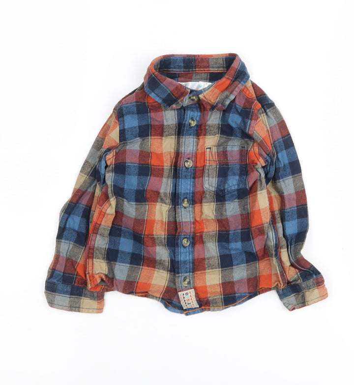 M&Co Unisex Baby Multicoloured Plaid Button-Up Shirt 12-18M