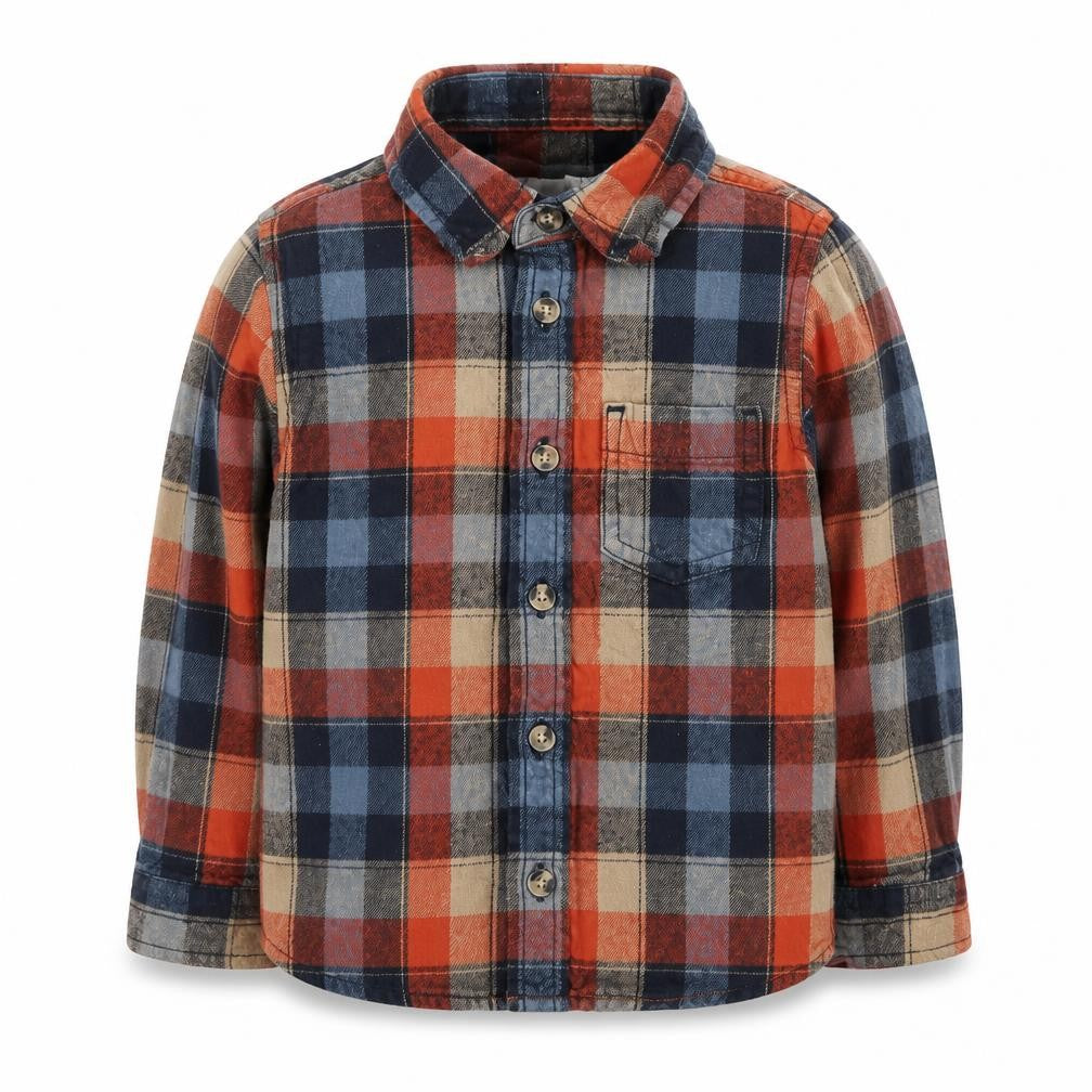M&Co Unisex Baby Multicoloured Plaid Button-Up Shirt 12-18M