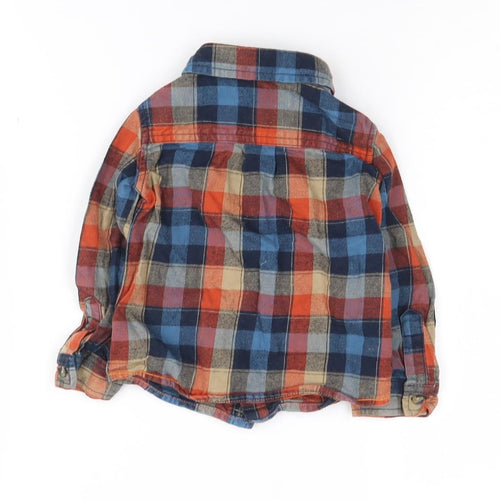 M&Co Unisex Baby Multicoloured Plaid Button-Up Shirt 12-18M