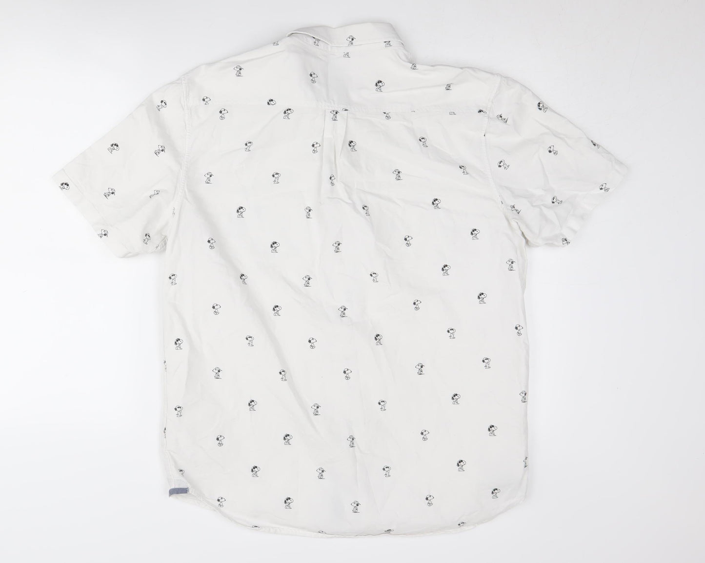 Vans Mens White Snoopy Shirt Medium Classic Fit