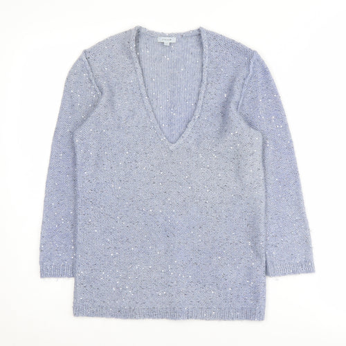 Jigsaw Women's Blue Knit Pullover Jumper XS