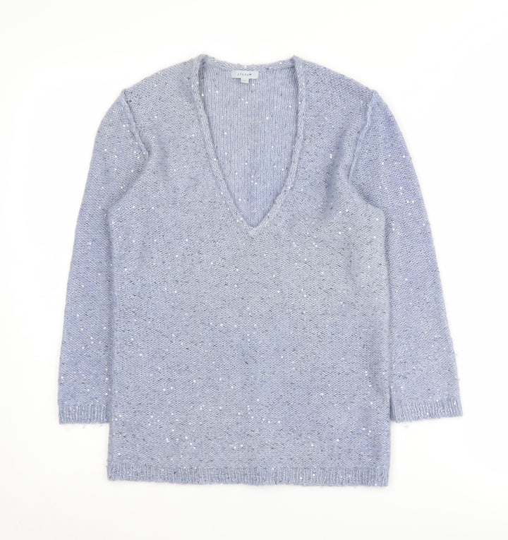 Jigsaw Women's Blue Knit Pullover Jumper XS