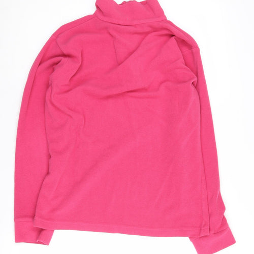 Trespass Women's Pink 1/4 Zip Fleece Sweatshirt Medium