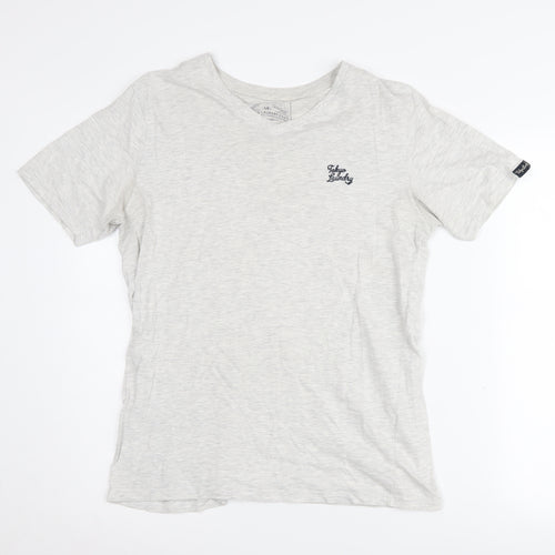 Tokyo Laundry Men's Grey V-Neck T-Shirt, M