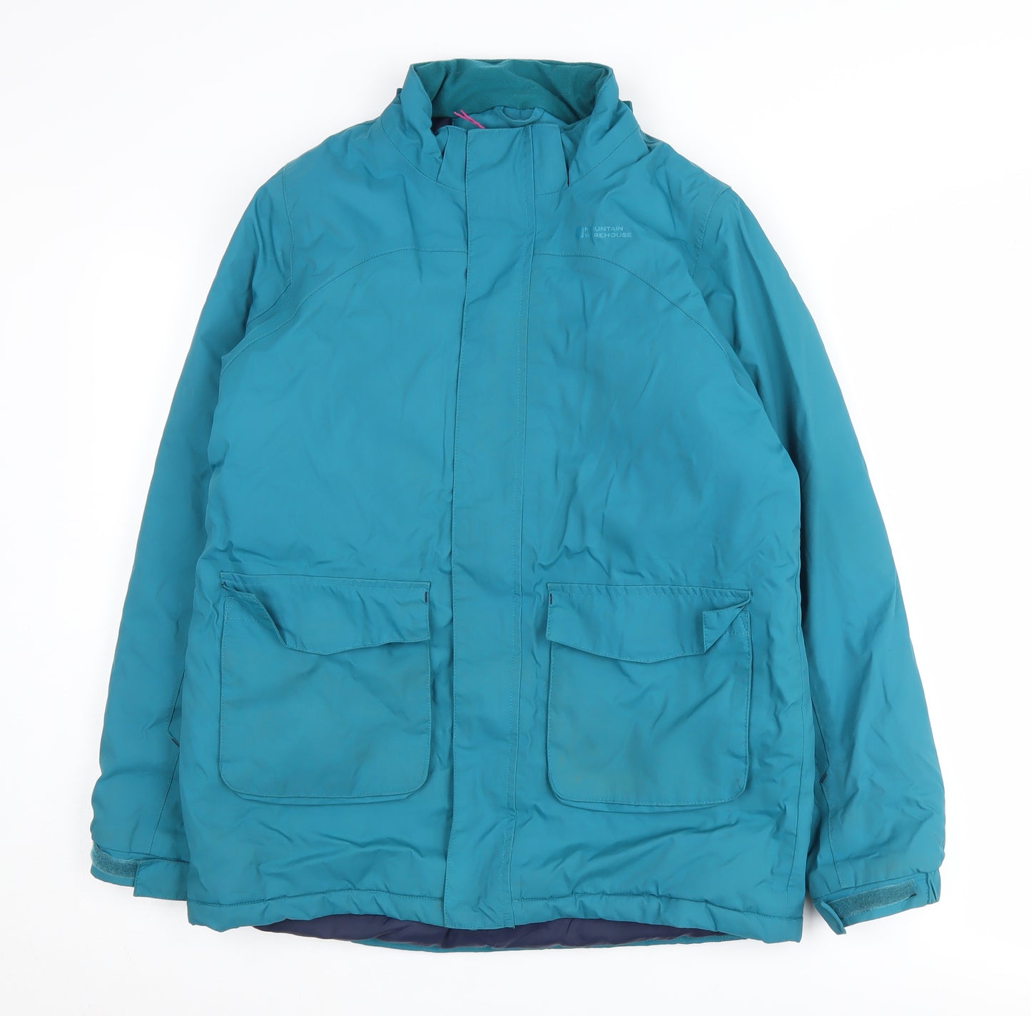 Mountain Warehouse Girls Blue Waterproof Puffer Jacket 13 Years