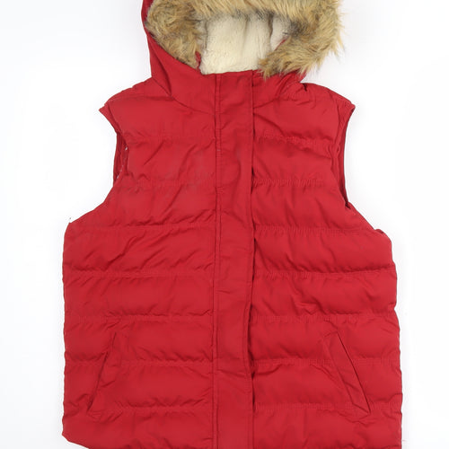 Mountain Warehouse Women's Red Hooded Waistcoat Size 12