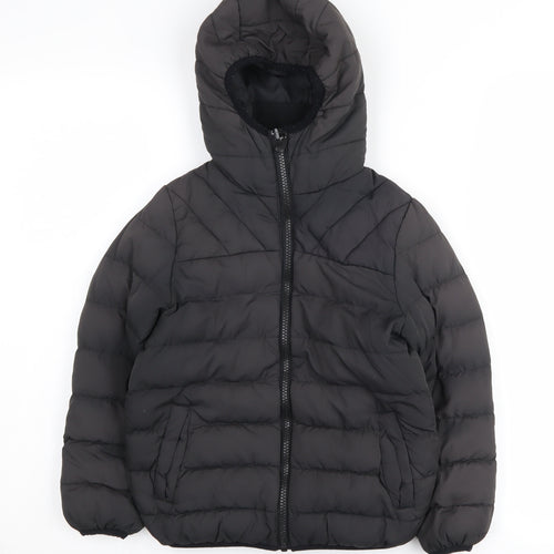 Next Boys Black Puffer Jacket 5 Years with Hood