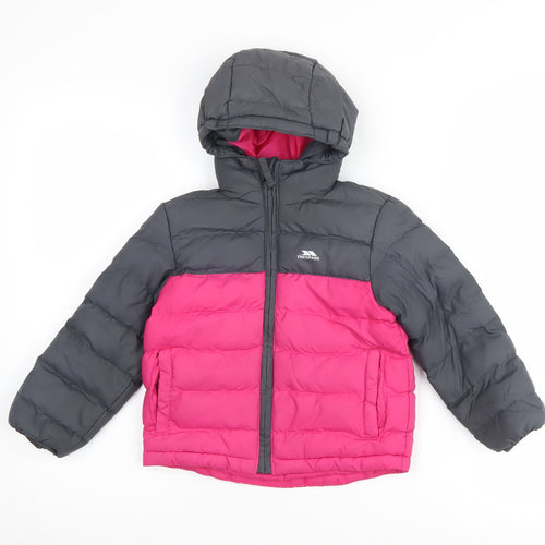 Trespass Unisex Kids Pink & Grey Puffer Jacket 2-3 Years