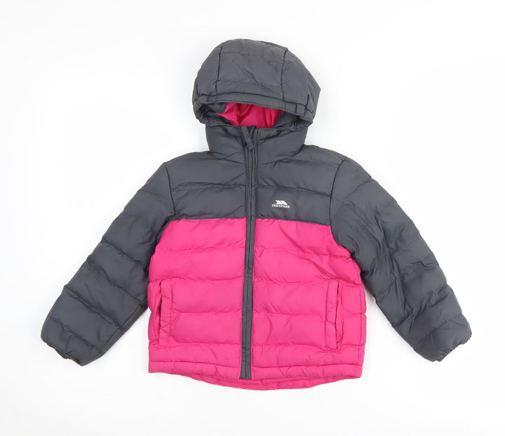 Trespass Unisex Kids Pink & Grey Puffer Jacket 2-3 Years