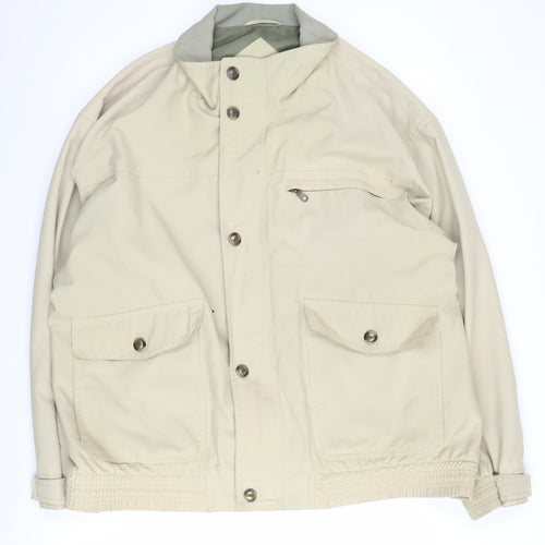 Avanti Men's Beige Basic Jacket Size 44 in, Full Zip, Pockets