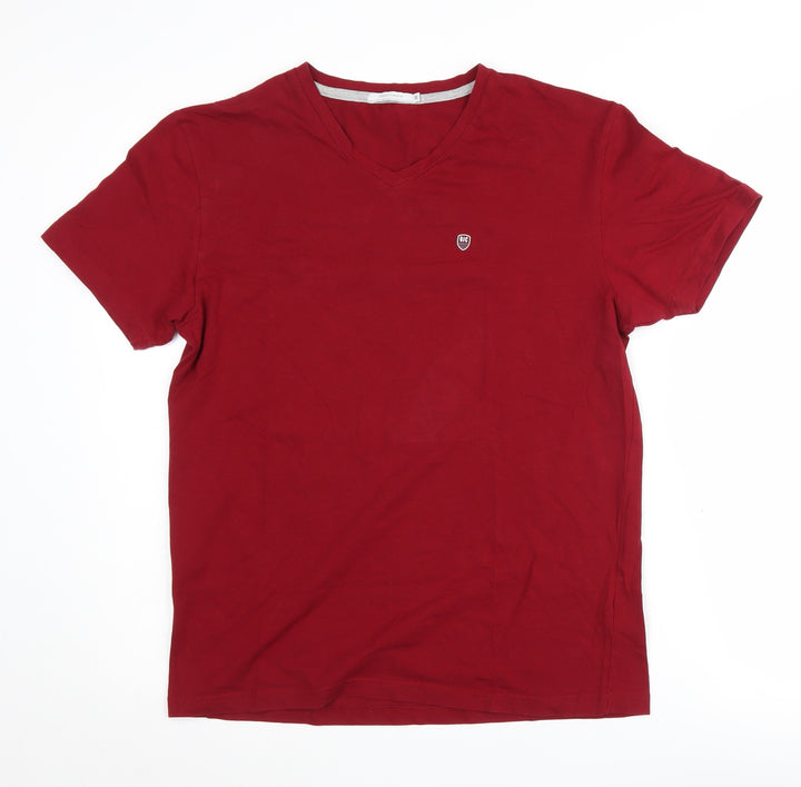 Octave Men's Red V-Neck T-Shirt M