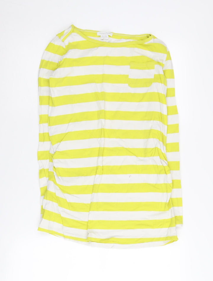 Mamas & Papas Women's Multicoloured Stripe T-Shirt Size 12