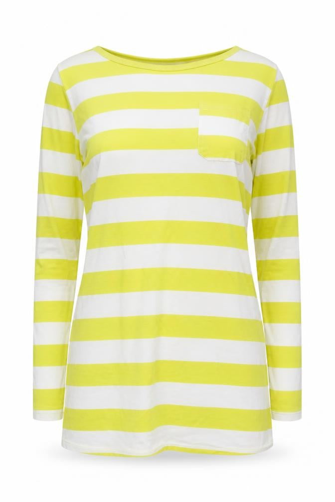 Front view of mamas & papas Women's Multicoloured Stripe T-Shirt, size 12